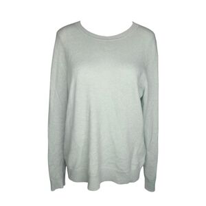 Tahari XL Green 100% 2 Ply Cashmere Long Sleeve Pullover Sweater Preppy Career